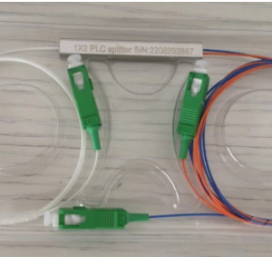 1X2 mini PLC optical fiber splitter
